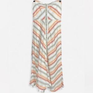 Free People Multicolor Striped Backless Dress
